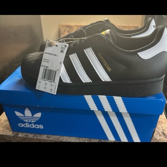 Black and white Adidas Superstar Sneakers - New In Box With Tags - Picture 2 of 4